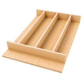 Rev-A-Shelf Natural Maple Right Size Utensil Insert Home Storage Kitchen Organizer 5 Compartment Drawer Accessory, 13-1/4" x 19-1/2", 4WUT-18SH-1