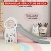Kids Slide, 3 In 1 Toddler Slide with Basketball Hoop and Ball, Freestanding Baby Playset - 4 of 4