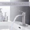 WOWOW Single Handle Waterfall Bathroom Faucet with Deckplate - image 3 of 4