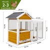 LAOTIES Large Outdoor Wooden Chicken Coop with Nest Box,Weatherproof PVC Board,Multi-Use Duck Coop - 3 of 4