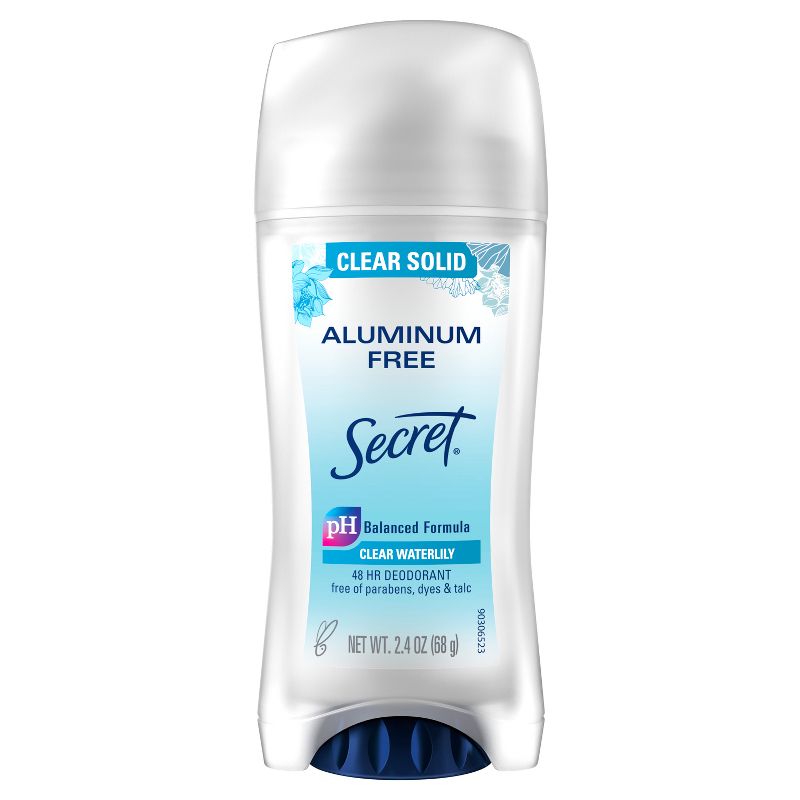 Secret Women&#39;s Aluminum-Free Clear Solid Deodorant - Waterlily - Floral Scent - 2.4oz, 1 of 10