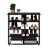 Furinno Entryway Freestanding Shoe Rack 5-Tier Large Shoe Storage Organizer W/Stainless Steel Tubes for 16-20 Pairs,Americano - 2 of 4