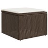 vidaXL Garden Sofa Set Brown, Cream White - 4 of 4