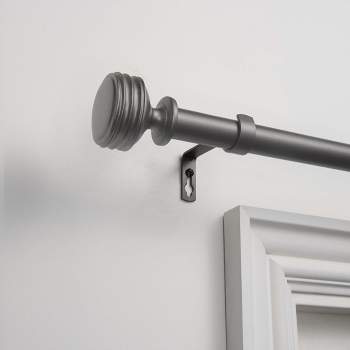 Exclusive Home Duke 1" Curtain Rod and Coordinating Finial Set