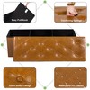 Aoibox Folding Ottoman Bench with Storage, PU Leather Foot Rest, End of Bed Bench, Storage Chest for Living Room, Bedroom and Entryway, Light Brown - 4 of 4