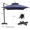 Crestlive Products 13' Patio Cantilever Umbrella Offset Double Top UV30+ High-strength Aluminum Pole with 360°Rotation 5 Heights Adjustable Offset - 3 of 4