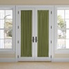 Kate Aurora Country Farmhouse Living Solid Colored Semi Sheer Single Door Curtain Panel With Tieback - 2 of 4