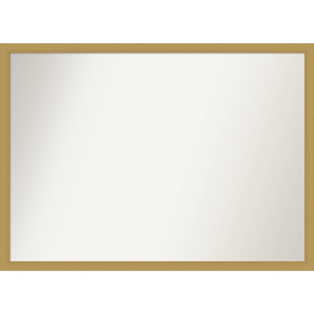 Photos - Wall Mirror 40" x 29" Non-Beveled Grace Brushed Gold Narrow  - Amanti Art