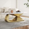 NicBex Modern Sintered Oval Stone Tabletop Coffee Table with Stainless Steel Base,Elegant and Durable Living Room Centerpiece - 4 of 4