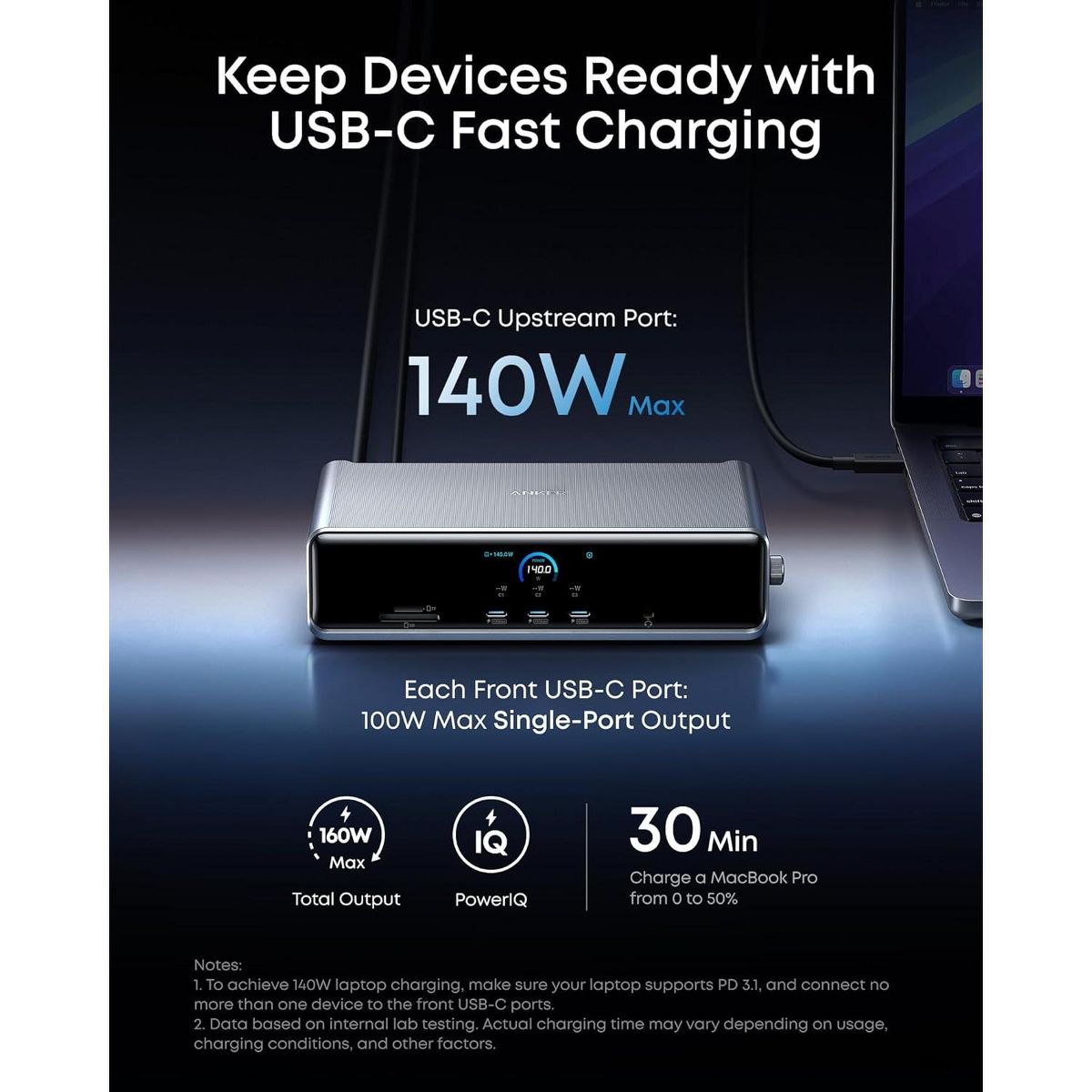 Anker Prime Docking Station (DL7400)(The Latest DisplayLink Driver Required) - thumbnail 5