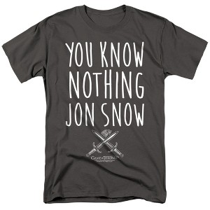 Game Of Thrones You Know Nothing Jon Snow Adult T-Shirt - 1 of 4