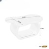 FONTOI Cloud Coffee Table with Curved Legs, Unique Design Accent Table with Round Edge for Living Room Apartment, White, 23.6"*17.7"*39.3" - 3 of 4