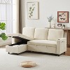 NicBex 78.7 Inch Linen L-Shaped Sofa Bed,Reversible Sleeper Sofa with Pullout Bed for Office,Living Room,Apartment - 2 of 4