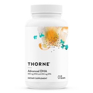 Thorne Advanced DHA - 650 mg DHA and 200 mg of EPA - Supports Healthy Brain Aging and Nerve Function - 60 gelcaps - 1 of 4