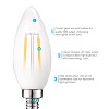 Luxrite 4W Frosted Candelabra LED Bulbs Dimmable, 2700K Warm White, 360 Lumens, E12, 40W Equivalent, Candle Light Bulb, UL Listed 16 Pack - 2 of 4