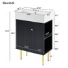 ChicFurnit 21.6 Inch Bathroom Vanity with Sink Freestanding Storage Cabinet Ceramic Sink Left / Right Side Storage for Bathroom, 12.2"*21.6"*33.9" - 3 of 4