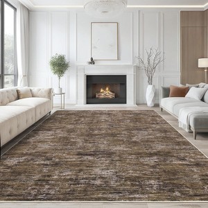 Coucheta Non-Slip Runner Rug,Machine Washable Low Pile Area Rug with Non-Shedding, for Hallway Kitchen Bathroom,Multi-Color & Size - 1 of 4