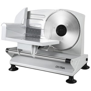 OSTBA Electric Meat Slicer, 150W, Removable 6.7” Stainless Steel Blades, Adjustable 0-15mm Thickness, Easy to Clean, for Cold Cuts, Cheese, Bread - 1 of 4