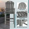 30 Inches Counter Height Outdoor Bar Stool with Armrests and Footrest - 3 of 4