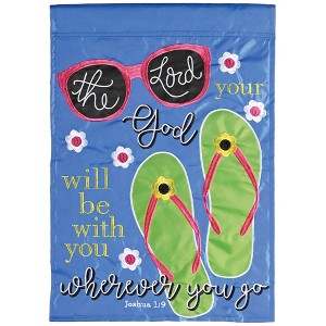Dicksons Double Sided Outdoor Garden Yard Flag Decoration 13 x 18 Polyester Embroidered As For Me and My House - 1 of 1