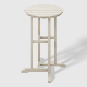 WestinTrends Malibu 37" All Weather HDPE Outdoor Patio Counter Height Bistro Table - Round - 1 of 4