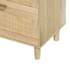 Lyngins 51/59 Inch Rattan Dresser with Drawers,6 Drawer Dresser for Bedroom,Storage Cabinet with Metal Handle for Hallway,Living Room - 4 of 4