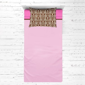 Bacati - Damask Pink Chocolate 3 pc Toddler Sheet Set - 1 of 4