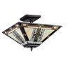 Chloe Lighting Gode Tiffany-Style 2 Light Mission Semi-Flush Ceiling Fixture 14" Shade - 3 of 3