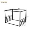AZL1 Life Concept Beds Modern Floor Bed with Sunshade and Guardrails, Safe Low Profile House Design for Adults and Kids, Black, 80.12"*62.24"*64.96" - 3 of 4