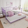 Metal Daybed with Trundle Bed, Twin Size Day Bed with Premium Metal Frame and Steel Slat Support - 4 of 4