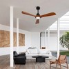 52 Inch Solid Wood Ceiling Fan With Remote And LED Light, Modern Ceiling Fan With Reversible DC Motor And 6 Speed Control For Bedroom Living Spaces - 4 of 4