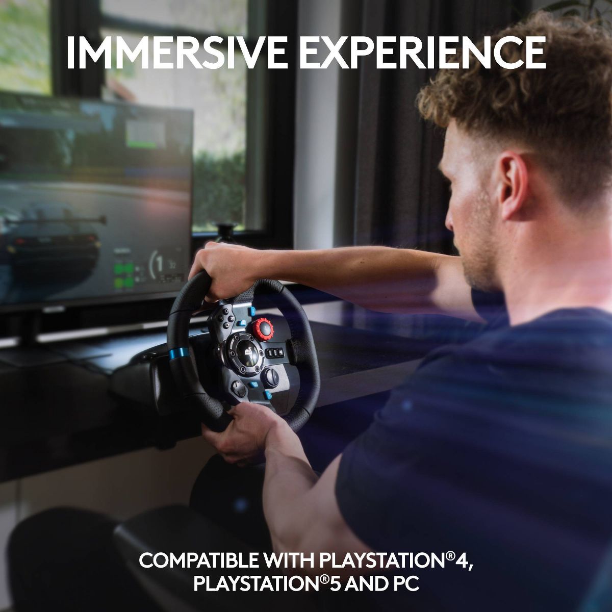 Logitech G29 Driving Force Racing Wheel and Pedals for PlayStation 4/5/PC: USB Connection - thumbnail 3