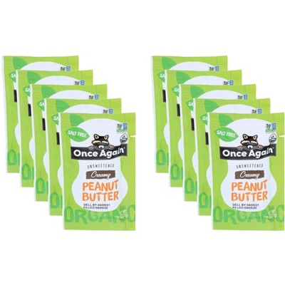 Once Again Organic Creamy Peanut Butter - Pack of 10 - 1.15 oz
