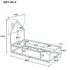 NicBex Kids Montessori Bed with House-Shaped Headboard,Floor Bed with Fences,Twin Size Toddler bed for Bedroom,Gray/White/Pink/Green/Blue/Brown - 3 of 4