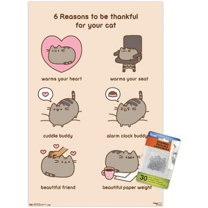 Trends International Pusheen - Thankful Unframed Wall Poster Prints - 1 of 4