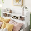 Dolonm Twin Pine Wood Bed with Bookcase Headboard ,LED Motion Sensor Light, Guardrails - 4 of 4