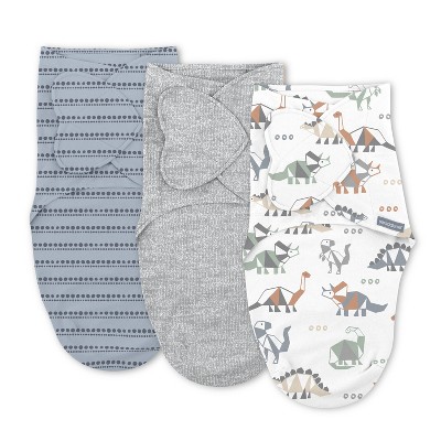 SwaddleMe by Ingenuity Monogram Collection Swaddle Wrap, for Ages 0-3 Months - 3pk