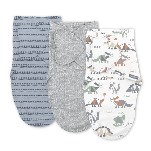 Swaddleme By Ingenuity Monogram Collection Swaddle Wrap For Ages 0 3 Months Dino Mite 3pk Target