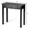 Costway Console Table with Drawer Entryway Hallway Accent Wooden Table Black - 2 of 4