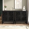 Bella Depot Vintage 2-Door Accent Cabinet, Storage Sideboard with Adjustable Shelf and Solid Wood Legs for Living Room Entryway - 4 of 4
