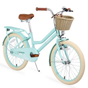VisioGear 20 inch Girls Bike with Basket for 7-10 Years Old