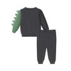 Andy & Evan Infant  Charcoal Dino Sweater Set Grey, Size 0-3 Months. - 3 of 4