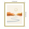 Amanti Art Geo Landscape Line II by Victoria Barnes Wood Framed Wall Art Print - 3 of 4