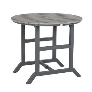 Resenkos Patio Dining Tables,Patio Tables,Round Patio Table with Umbrella Hole, Outdoor Dining Table for 4 People, White - 1 of 4