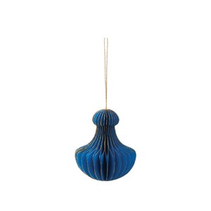 Gallerie II Honeycomb Paper Blue Ornament - 1 of 4