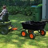 800 lbs Poly Garden Dump Cart, Heavy-Duty Wheelbarrow with 10-Inch Tires, 180° Rotating Handle, Steel Frame and Quick Release System - 2 of 4