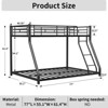 LOVMOR Full XL Over Queen  Heavy Duty Bunk Bed for Adults with Ladder and Full Length Guardrail for Adults,Teens,Kids - 2 of 4