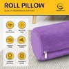 Allsett Health Cervical Roll Cylinder Bolster Pillow, Memory Foam Washable Cover, Ergonomically Designed Spine and Neck Support During Sleep - image 2 of 4