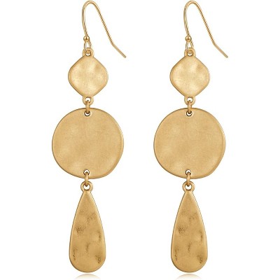 Gold Boho Earrings for Women Antique Silver Disc Dangle Earrings Vintage Snake Dangle Earrings Fashion Jewelry