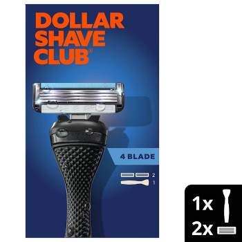 Dollar Shave Club 4-Blade Men's Razor Starter Set - 1 Handle + 2 Cartridges - 3pk